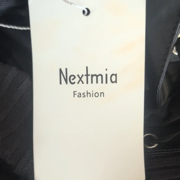Nextmia Black Lace-Up Camisole Tank Top 22               -c148 - Picture 5 of 7